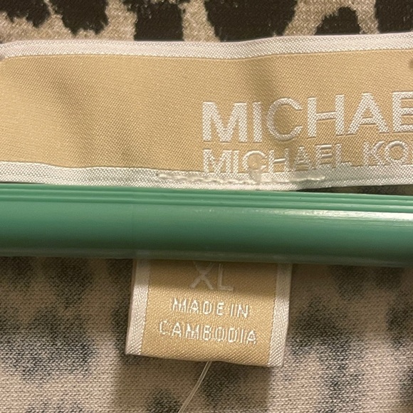 Michael Michael Kors Blouse Multicolor Half Zip Stretch. - Picture 6 of 10
